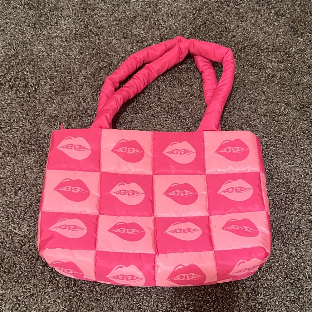 Pink Quilted Tote Bag